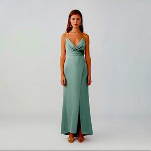 Fame & Partners bridesmaid or wedding date dress in mint